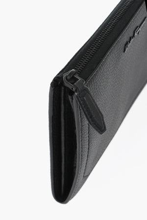 Hammered Leather Clutch with Card-Sized Internal Compartments