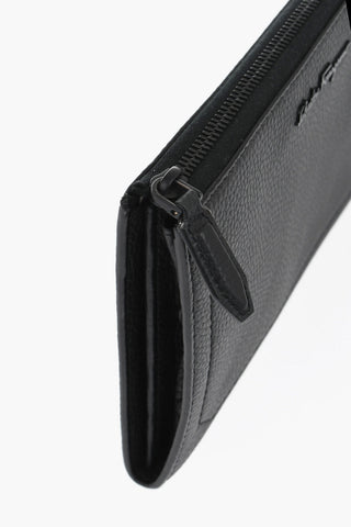 Hammered Leather Clutch with Card-Sized Internal Compartments