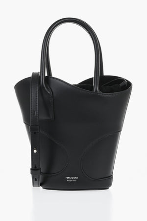 Bucket Bag Aus Leder In Uni