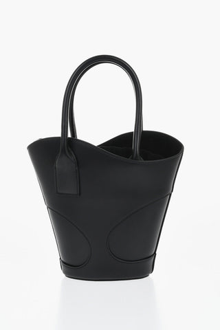 Borsa a Secchiello in Pelle a Tinta Unita