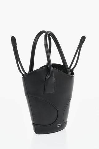 Borsa a Secchiello in Pelle a Tinta Unita