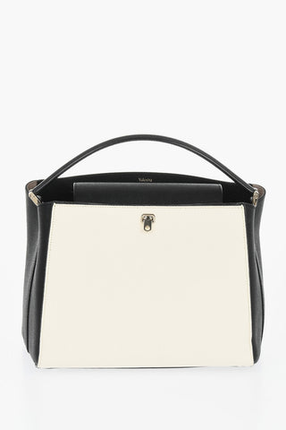 Two-Tone Leather Shoulder Bag
