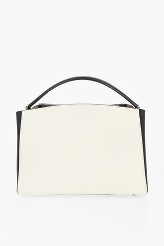 Two-Tone Leather Shoulder Bag
