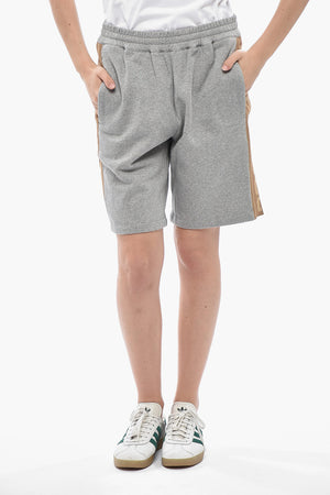 Shorts in Jersey con Bande Laterali Logate