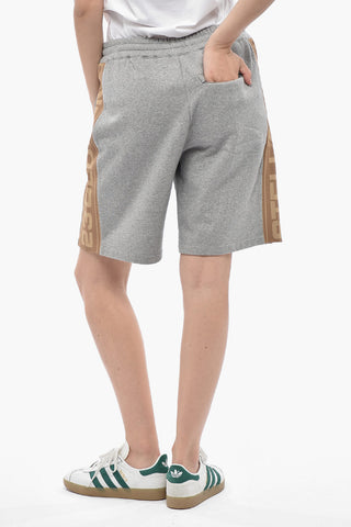 Shorts in Jersey con Bande Laterali Logate