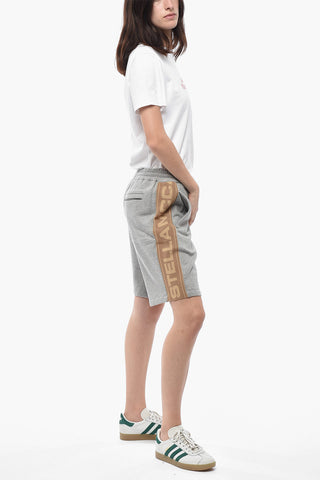 Shorts in Jersey con Bande Laterali Logate