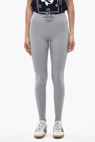 Leggings a Costine Con Logo Ricamato