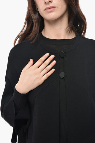 Cardigan Lungo 1 Bottone con Maniche 3/4