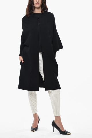 Cardigan Lungo 1 Bottone con Maniche 3/4