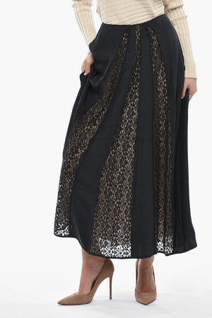 Gonna Midi in Chiffon ANABELLA con Inserti in Pizzo