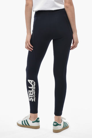 Leggings in Scuba Riciclato con Logo Stampato