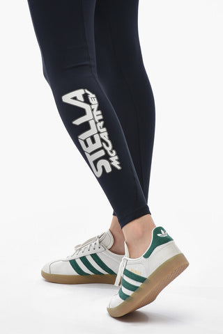 Leggings in Scuba Riciclato con Logo Stampato
