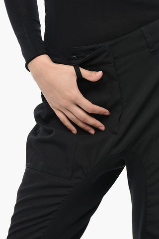Wool Trousers with Ruched Detail