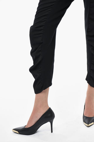 Wool Trousers with Ruched Detail