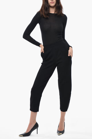 Pantaloni Elasticizzati Con Dettagli Zip