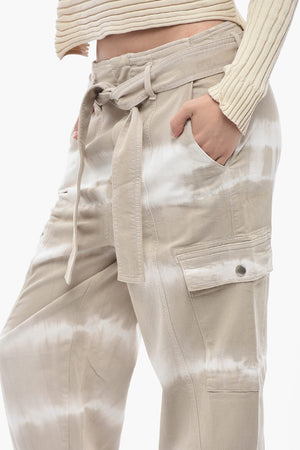Pantaloni Cargo BAMBOO SAFARI con Motivo Tie Dye e Cintura