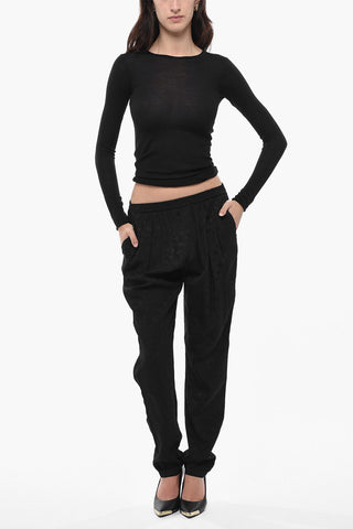 Pantaloni CHRISTINE Con Motivo Floreale Ton sur Ton