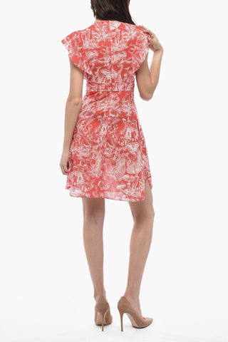 Silk and Cotton Organza Dress with Print