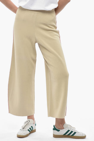 Pantaloni Palazzo Con Cucitura a Vista