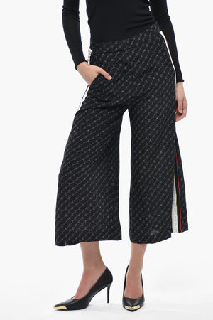Pantaloni in Seta JAYCEE Con Stampa Monogram