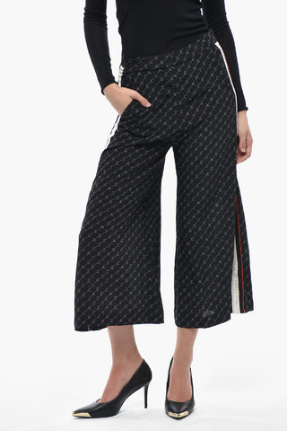 Pantaloni in Seta JAYCEE Con Stampa Monogram