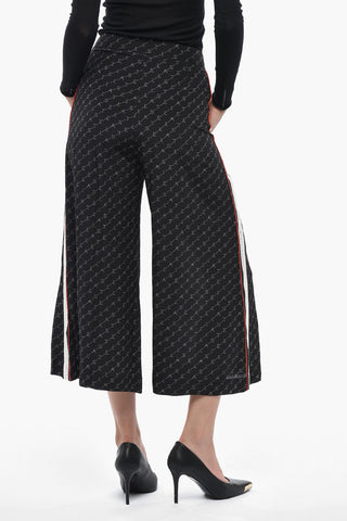 Pantaloni in Seta JAYCEE Con Stampa Monogram