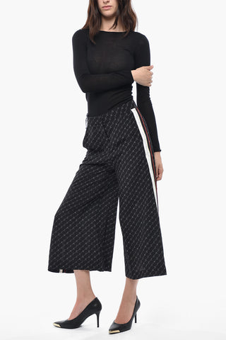 Pantaloni in Seta JAYCEE Con Stampa Monogram
