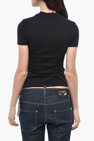 T-Shirt Slim Fit HELVETICA con Logo Ricamato