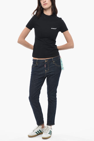 T-Shirt Slim Fit HELVETICA con Logo Ricamato