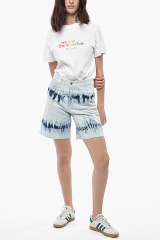 5 Pockets Tie Dye Denim Shorts