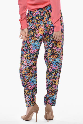 Pantaloni in Seta CHRISTELLE con Motivo Floreale