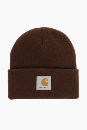 Beanie SHORT WATCH in Tinta Unita con Patch Logata