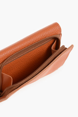 Leather Wallet With Tonal Logo