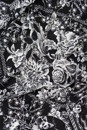 Seidenschal Mit Blumenmuster