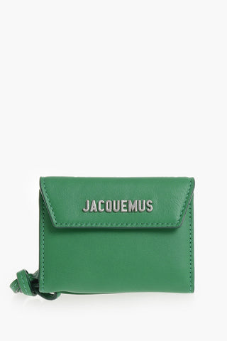 Leather Card Holder With Strap And Embossed Logo