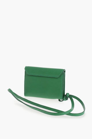 Leather Card Holder With Strap And Embossed Logo