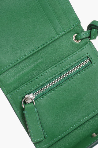 Leather Card Holder With Strap And Embossed Logo