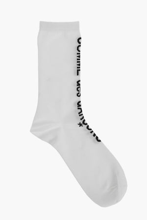 Solid-Color Socks With Contrast Logo