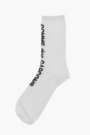 Solid-Color Socks With Contrast Logo