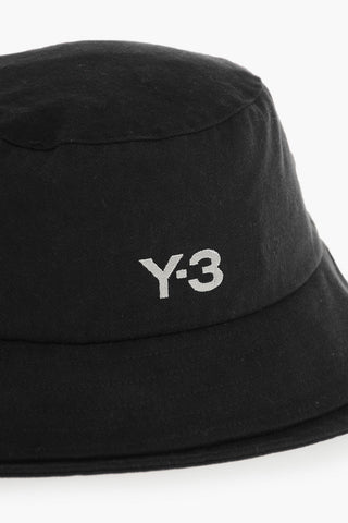 Y-3 YOHJI YAMAMOTO Cotton Twill Bucket Hat With Contrast Details