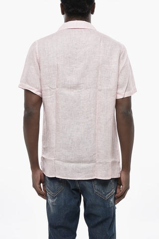 Linen Camp-Collar Shirt BAKER With Short Sleeves