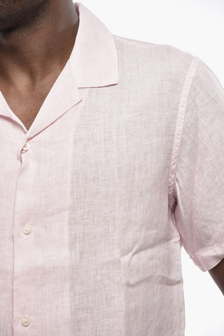 Linen Camp-Collar Shirt BAKER With Short Sleeves