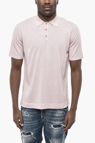 Einfarbiges Poloshirt aus leichter Baumwolle
