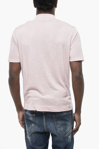 Einfarbiges Poloshirt aus leichter Baumwolle