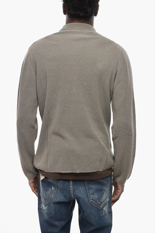Cardigan in Misto Lino a Costine