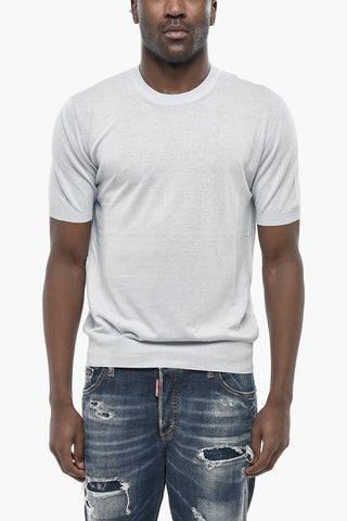 MM6 T-shirt Girocollo In Cotone con Logo