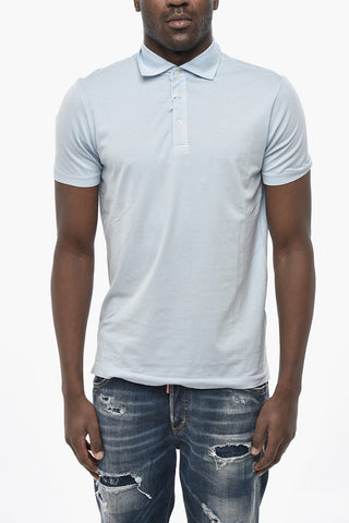 3-Knopf-Poloshirt aus Baumwoll-Jersey