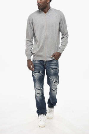 Felpa in Cotone con Chiusura Zip