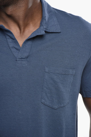 Linen-and-Cotton Polo DENNIS with Pocket