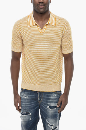 Two-Tone Striped Short-Sleeve Knit